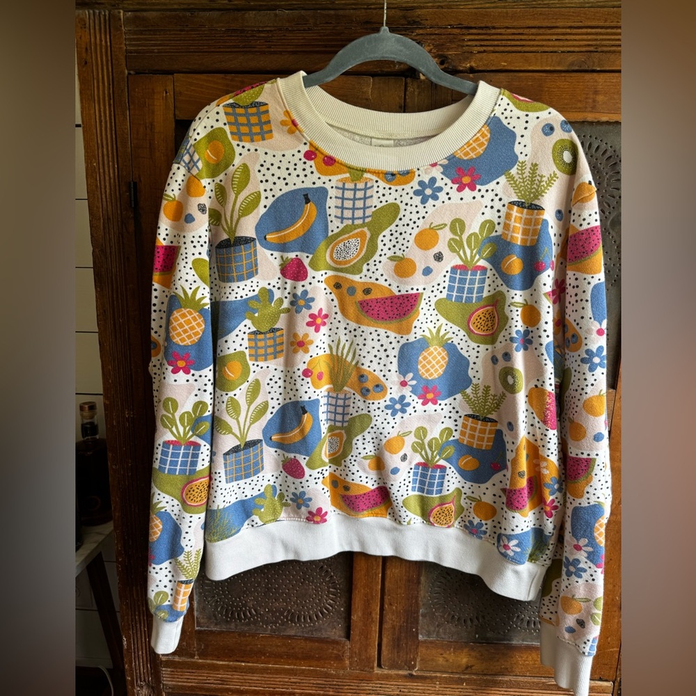 North of West Fruit Basket Cropped Sweater